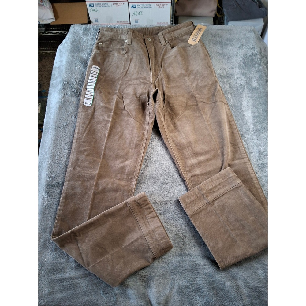 Duluth Trading Co DuluthFlex Corduroy Standard Fit Pants Tan 32x34 NWT